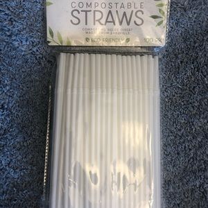 New in package biodegradable straws